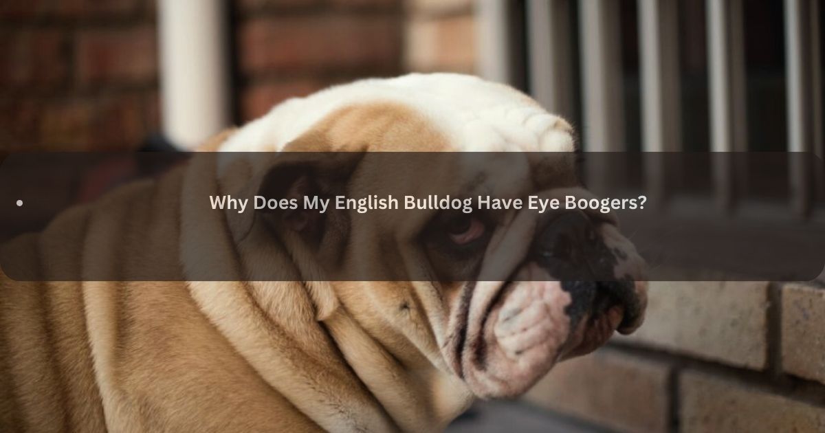 English Bulldog Have Eye Boogers